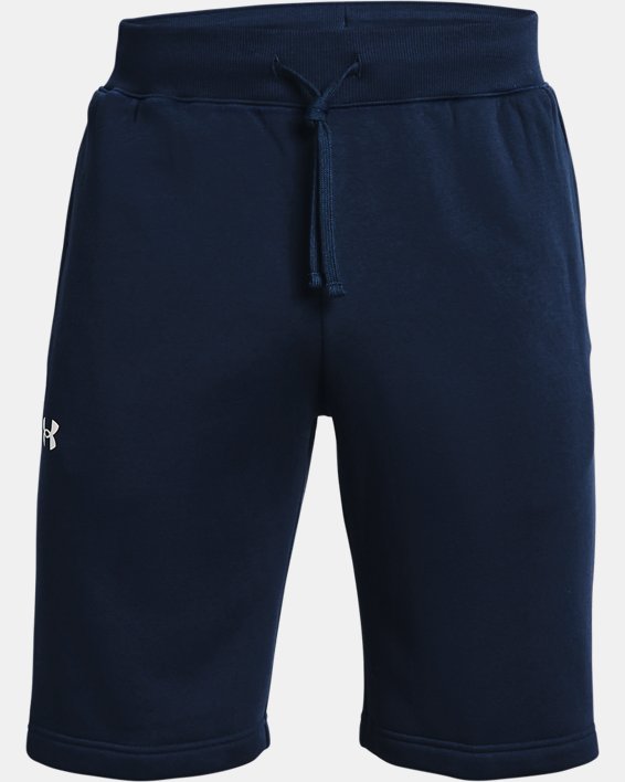 Herren UA Rival Fleece Shorts, Navy, pdpMainDesktop image number 4